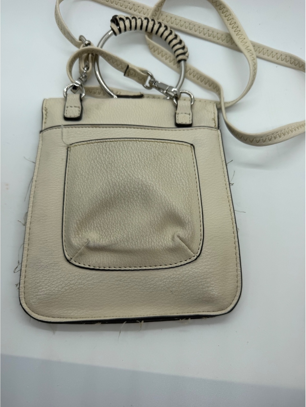 Collection XIX Cream Crossbody Bag Ring Handle Convertible Mini Purse